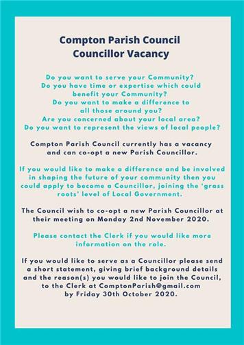  - Councillor Vacancy