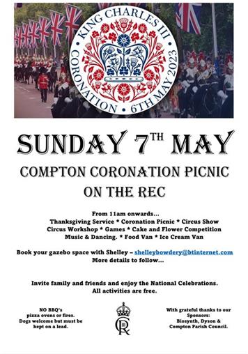  - Compton Coronation Picnic on the Rec, Sunday 7th May